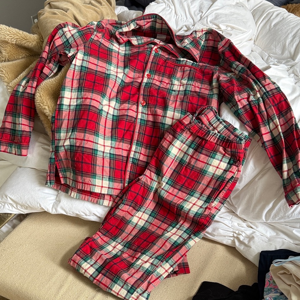 Hanna Andersson Red Plaid Pajama Set